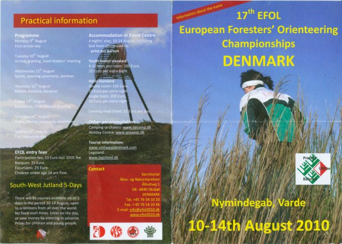 Flyer of 17th EFOL Denmark 2010